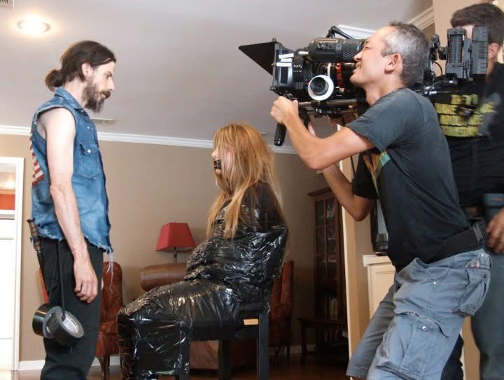 Portfolio-item: In Texas op de set van Red White & Blue met Noah Taylor