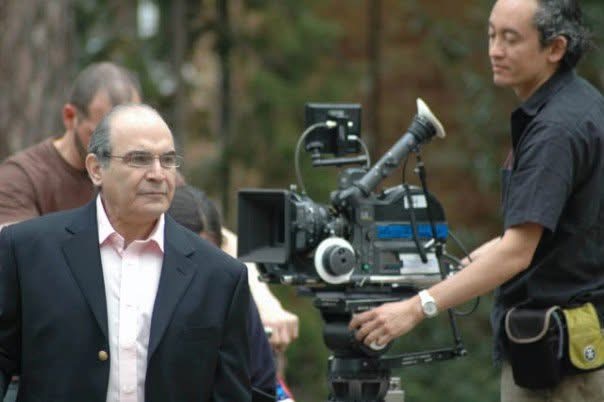Portfolio-item: In England op de set van Act of God, met David Suchet